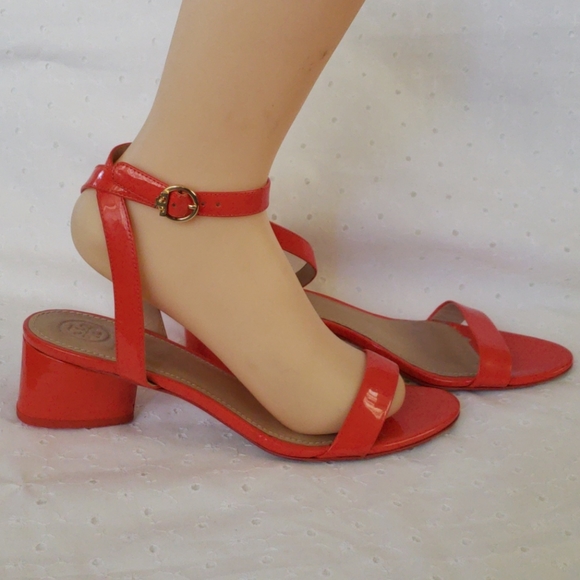 Tory Burch Winona Orange Patent Leather size 8M - Picture 6 of 9